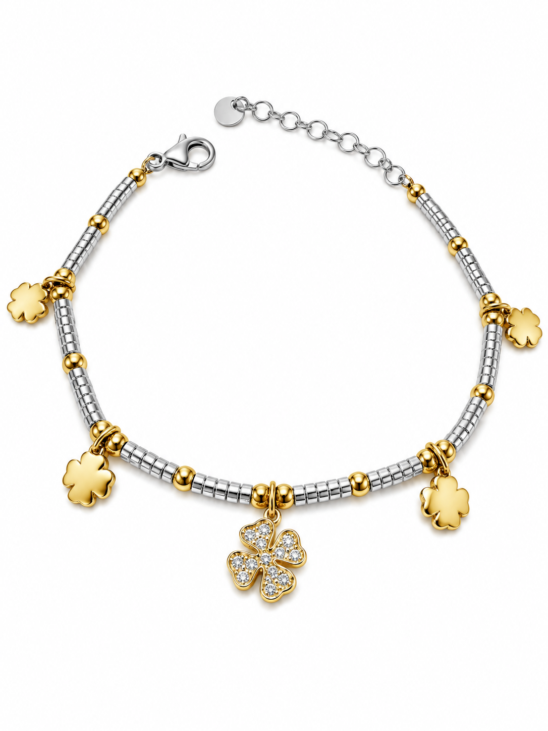 BRACCIALE RONDELLE QUADRIFOGLIO