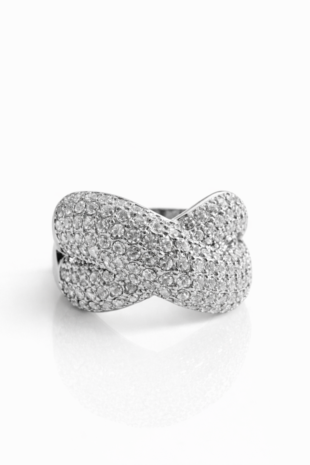 ANELLO INRECCIATO ZIRCONI