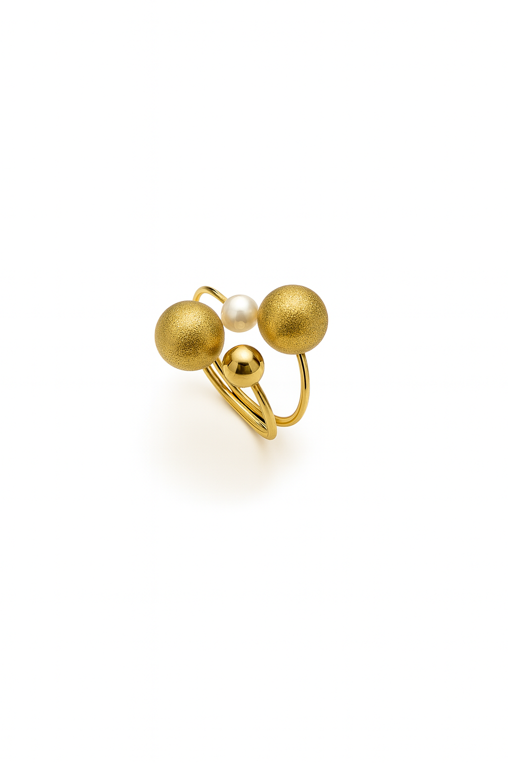 ANELLO SFERE PERLE