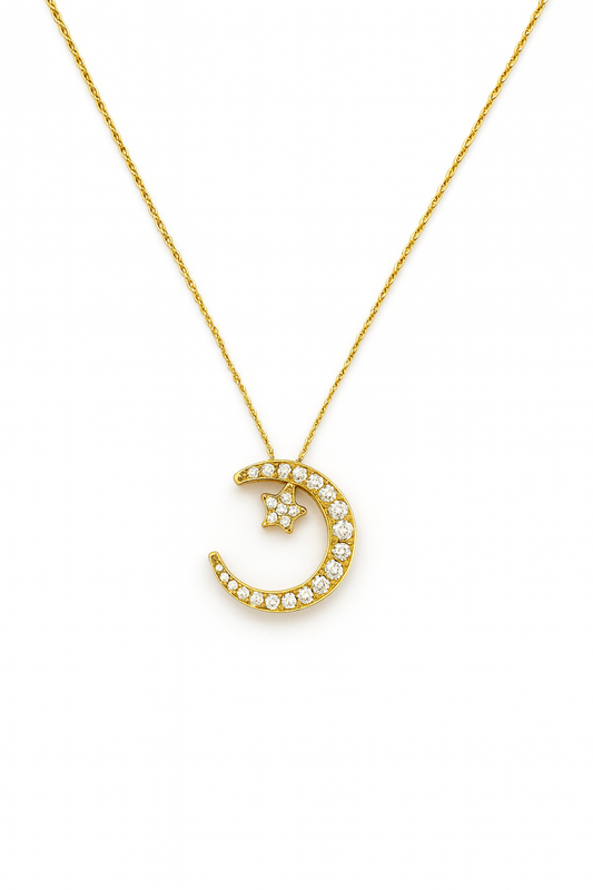 MOON AND STAR NECKLACE