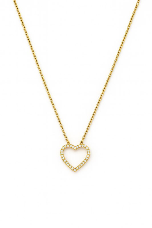 PAVE HEART NECKLACE
