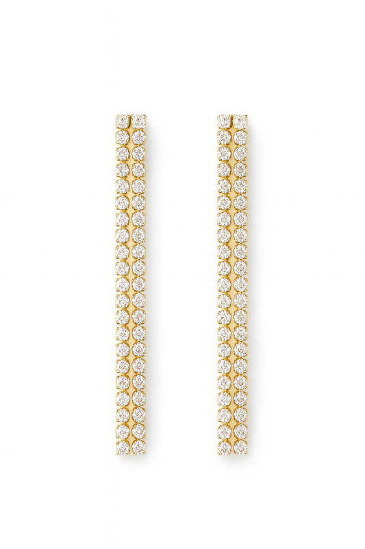 DOUBLE TENNIS EARRINGS