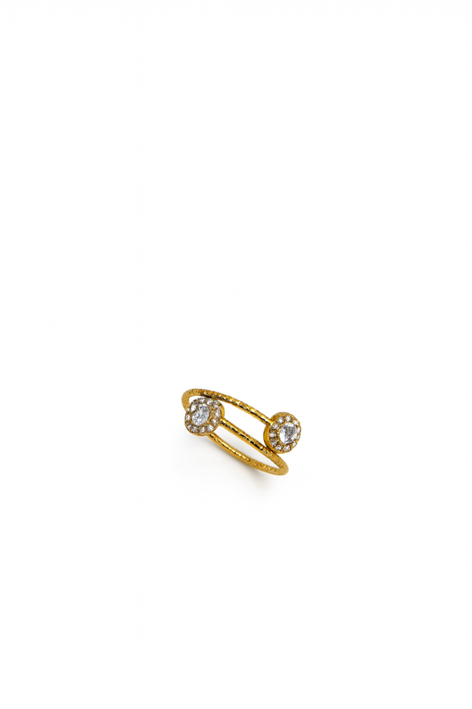 CONTRARY PAVE RING