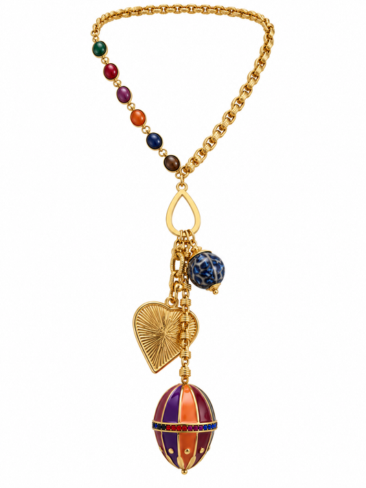 COLLANA MONGOLFIERA LUNGA COLOR