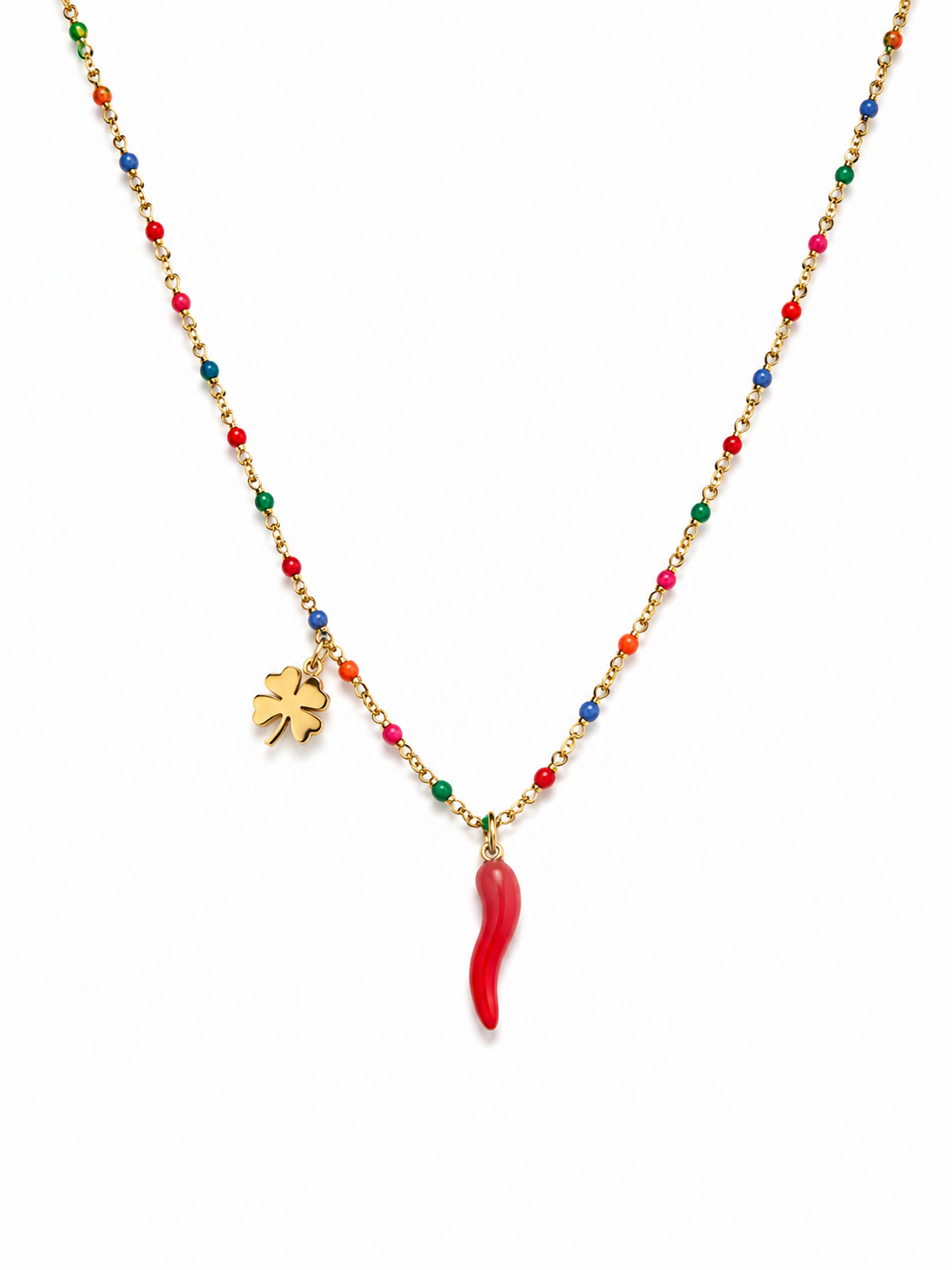 COLLANA CORNETTO PORTAFORTUNA