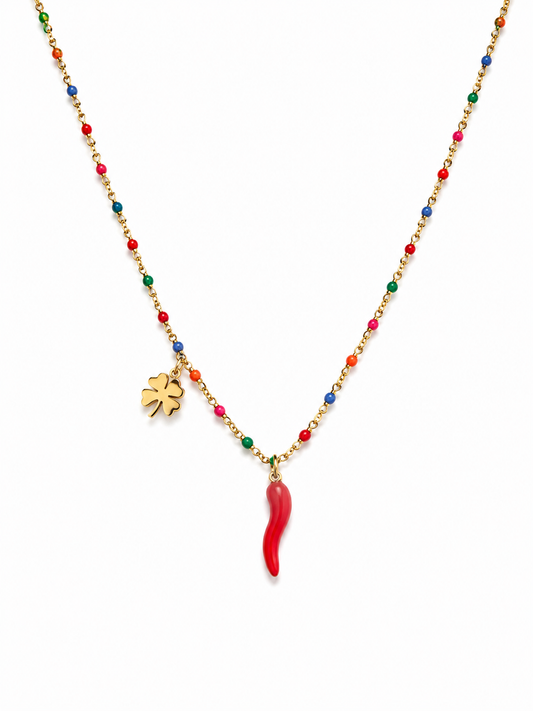 COLLANA CORNETTO PORTAFORTUNA