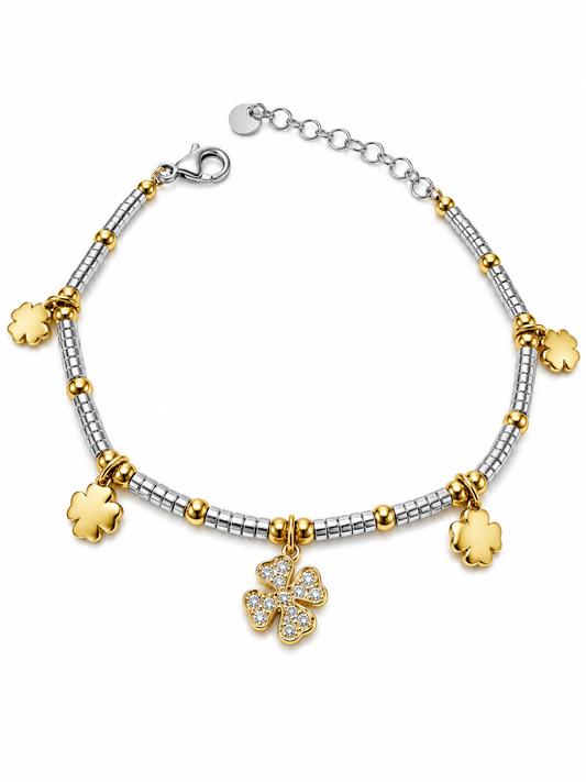 BRACCIALE RONDELLE QUADRIFOGLIO