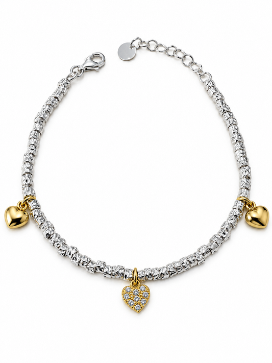 BRACCIALE GRANELLI CUORI