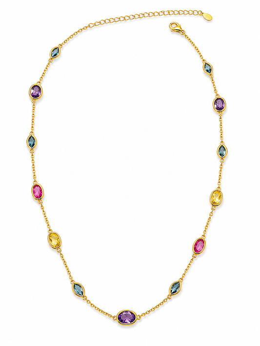 COLLANA PIETRE MULTICOLOR