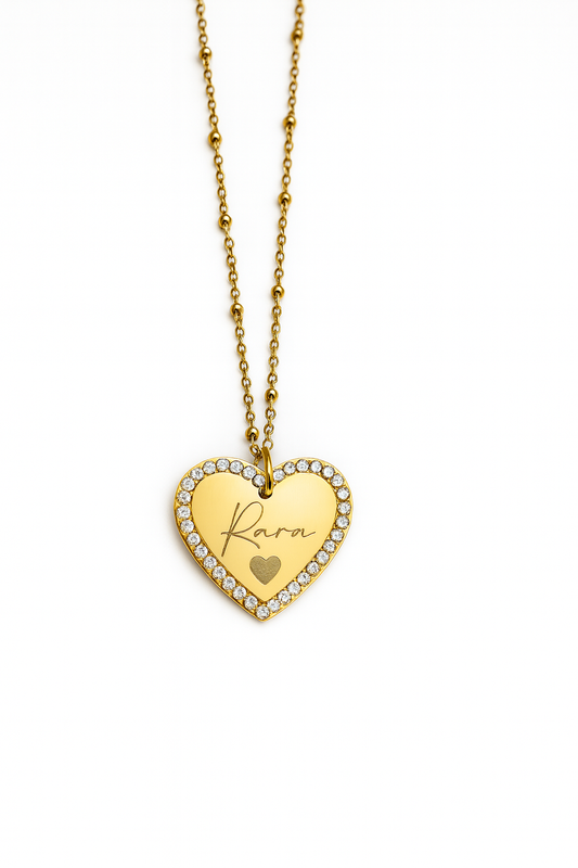 COLLANA CUORE PAVE'