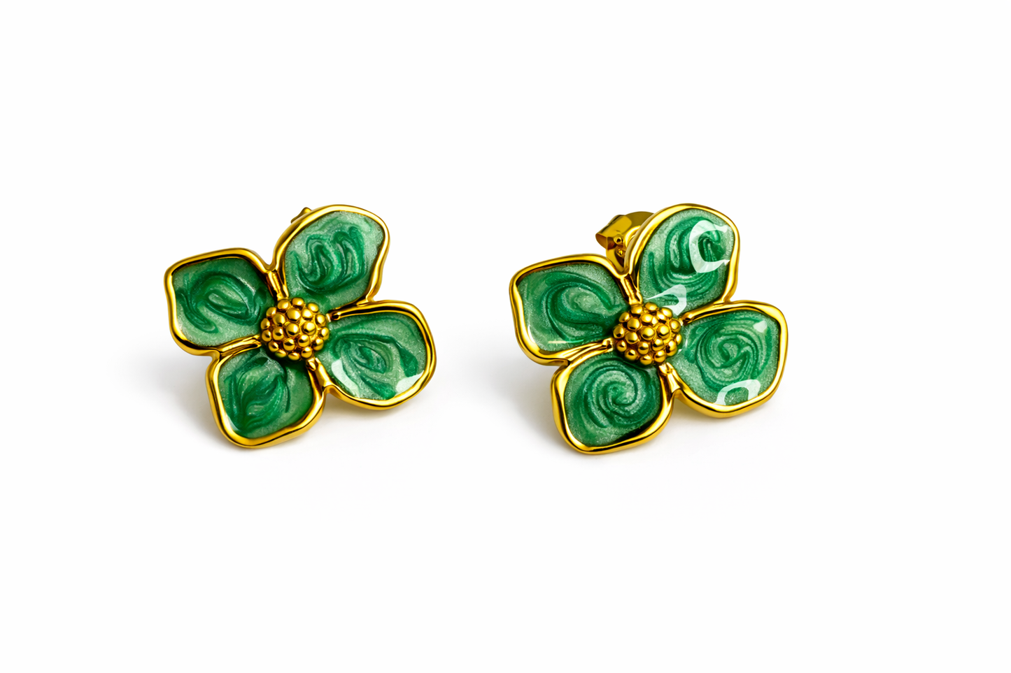 ORECCHINI FIORE SMALTO