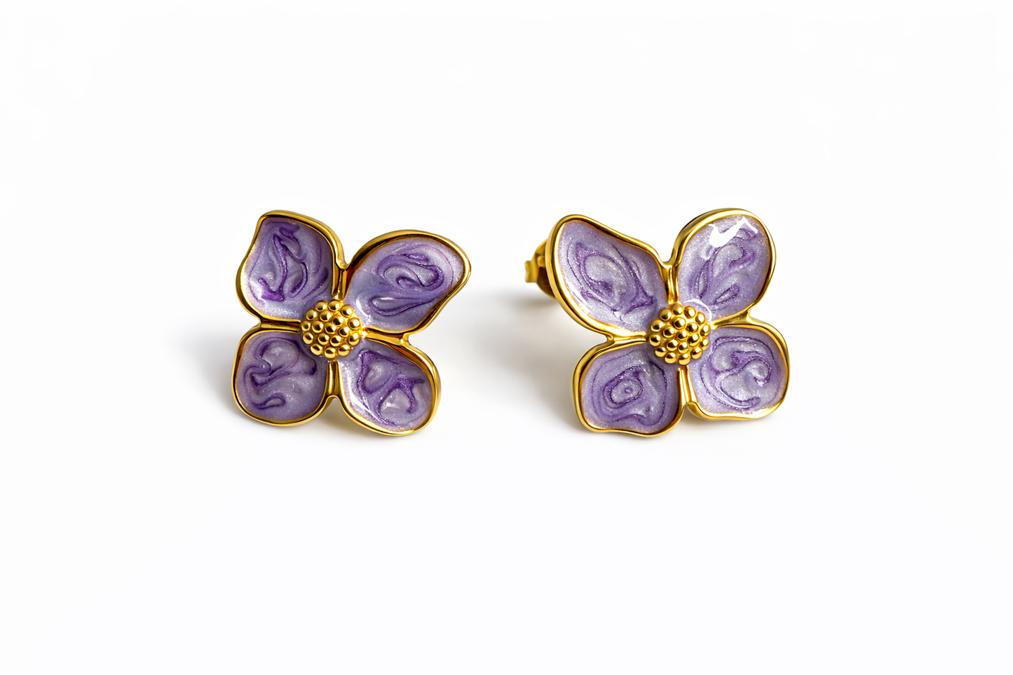 ORECCHINI FIORE SMALTO