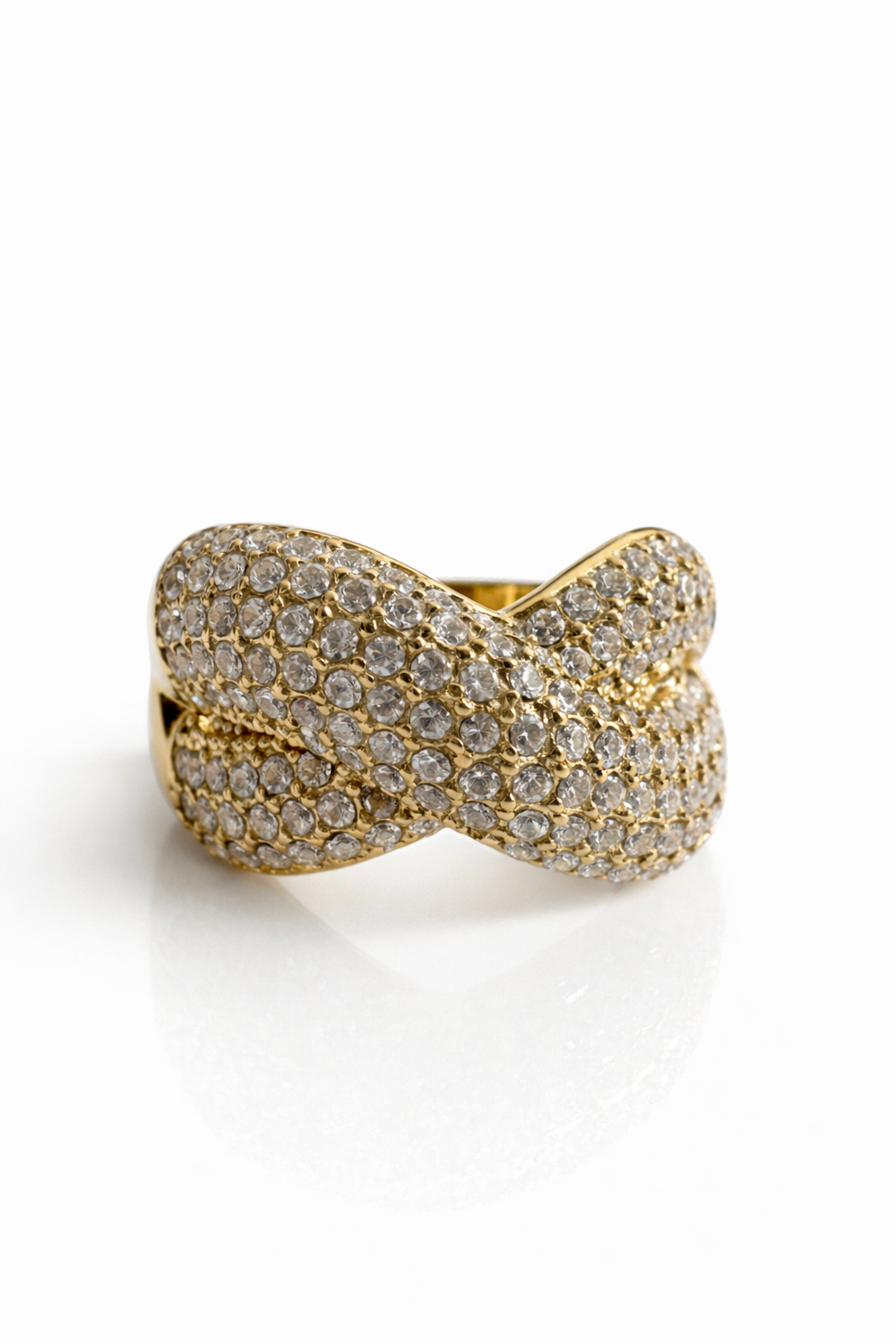 ANELLO INRECCIATO ZIRCONI