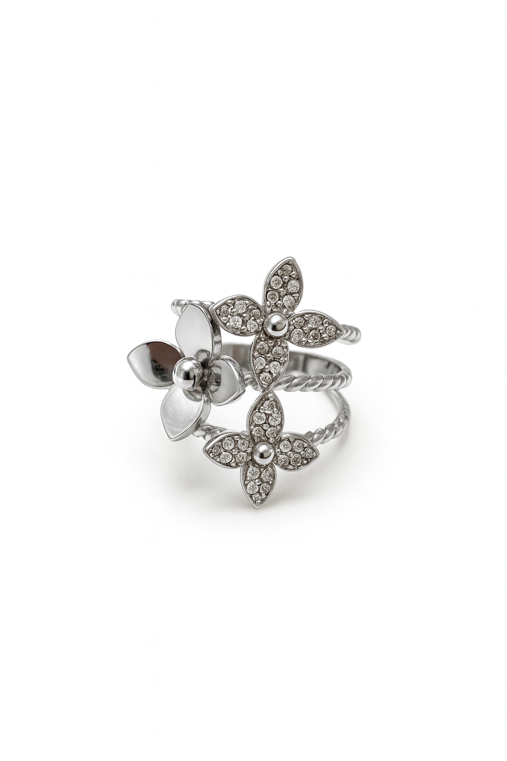 ANELLO TRIPLO FIORE