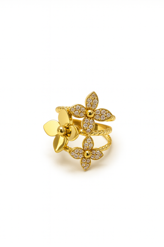 ANELLO TRIPLO FIORE