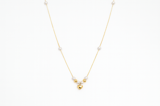 COLLANA PERLE CUORICINO