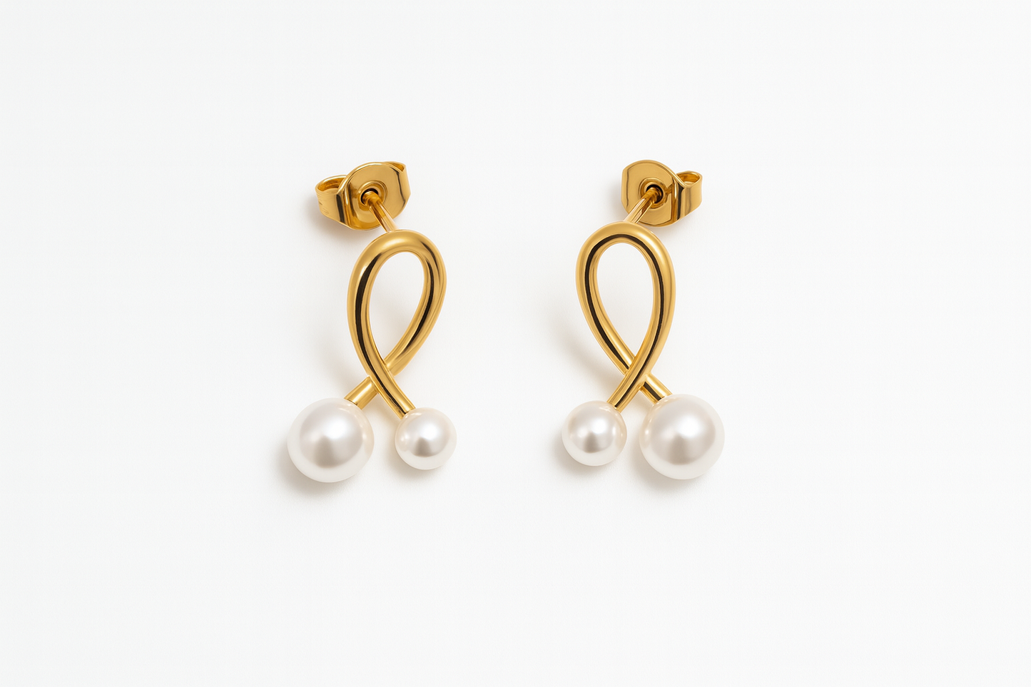 ORECCHINI DOPPIA PERLA