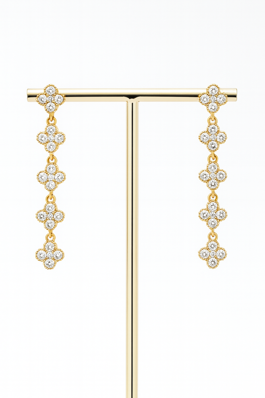 ORECCHINI FIORE ZIRCONE