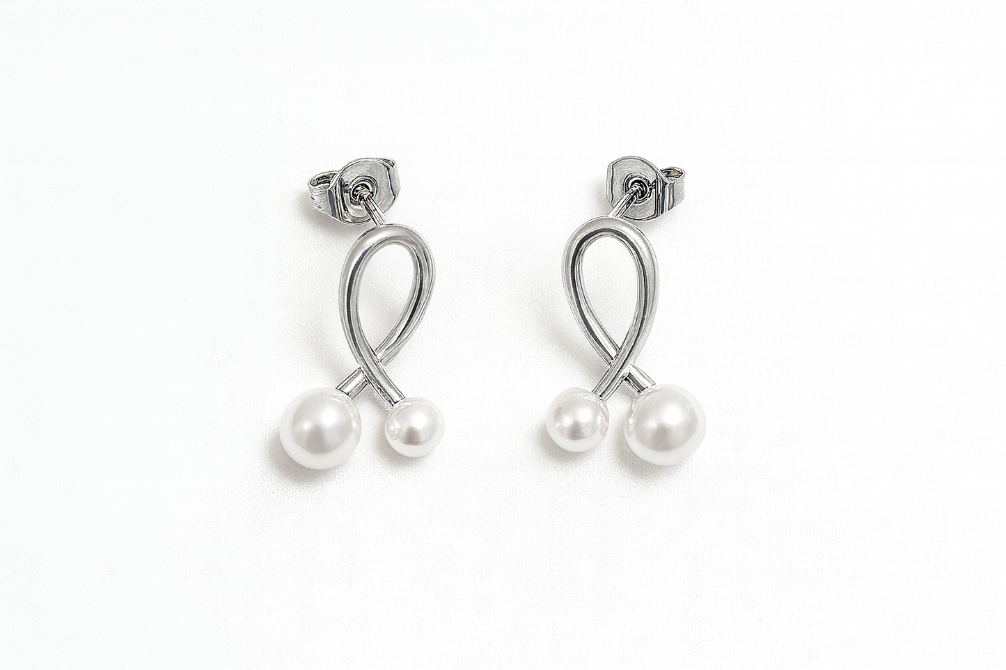 ORECCHINI DOPPIA PERLA