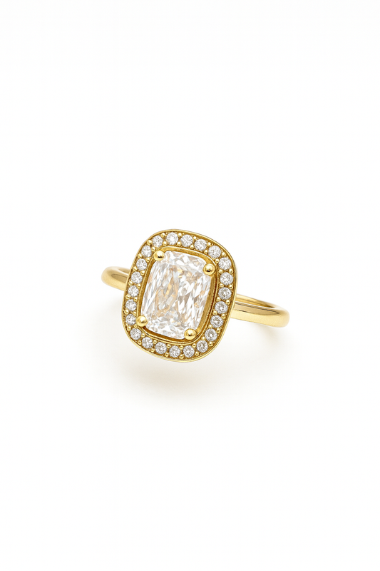 ANELLO SOLITARIO PAVE'