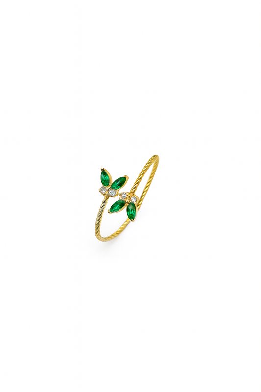 ANELLO PETALO VERDE