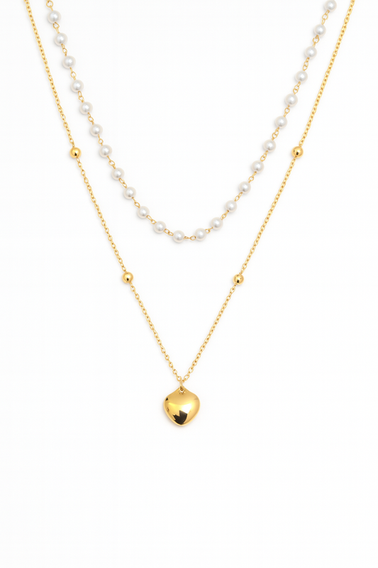 COLLANA PERLE CUORE