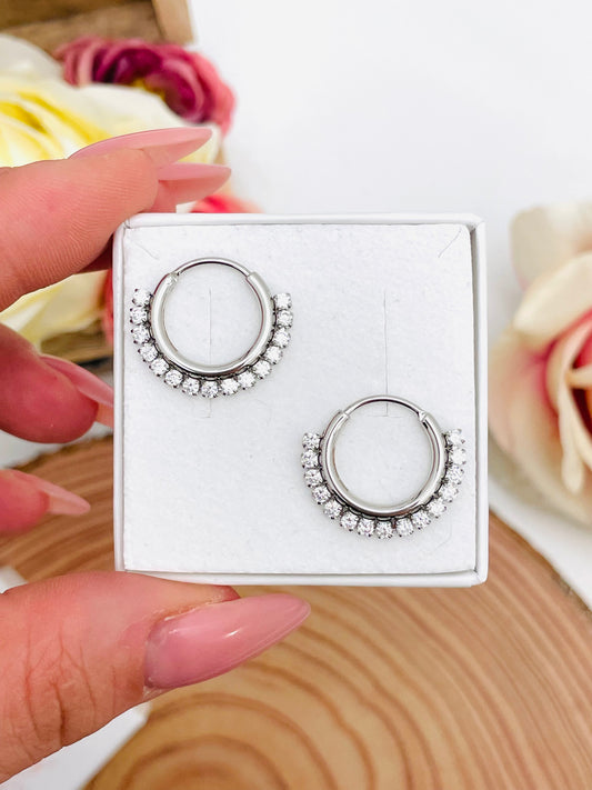 ZIRCONIA HOOPS EARRINGS