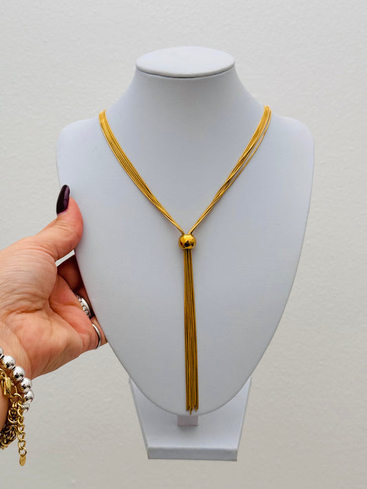 SPHERE MULTI STRAND NECKLACE