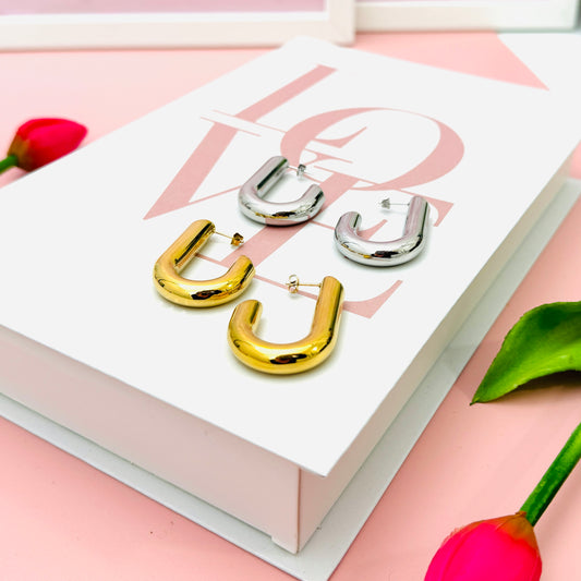 BOLD BUCKLE EARRINGS