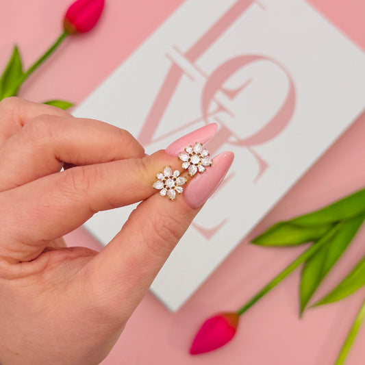 FLOWER BUTTON EARRINGS