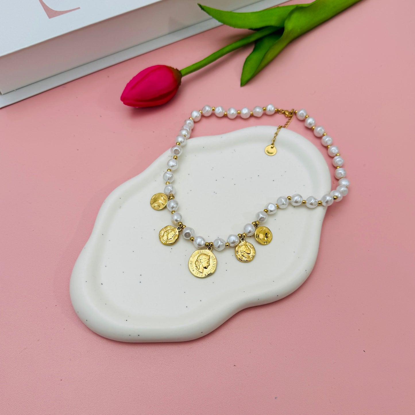 COIN PEARL NECKLACE