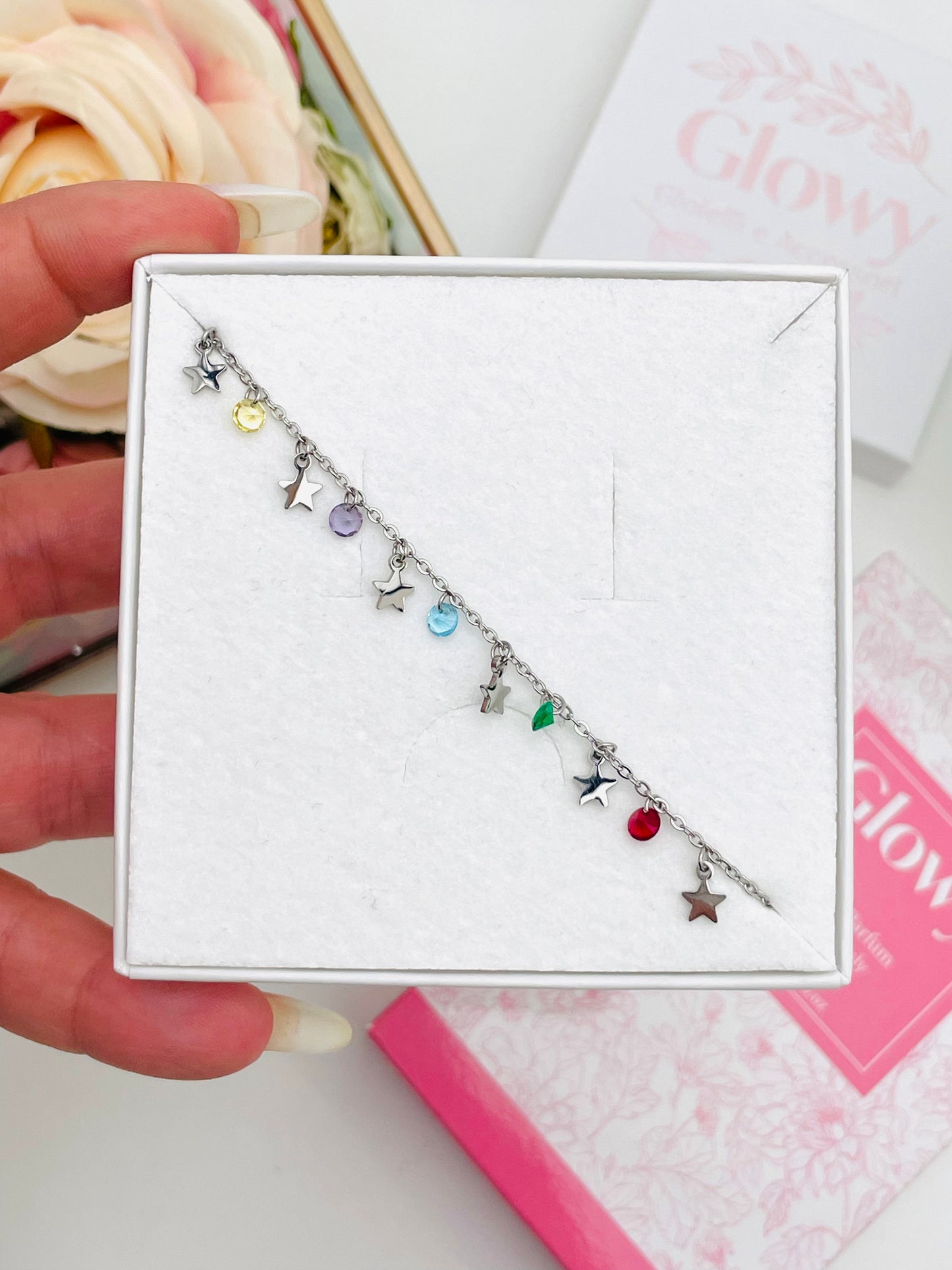 CRYSTAL STARS ANKLET