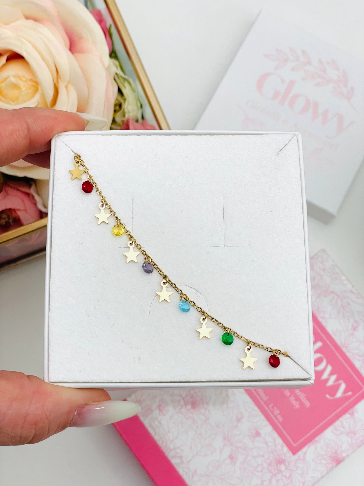 CRYSTAL STARS ANKLET