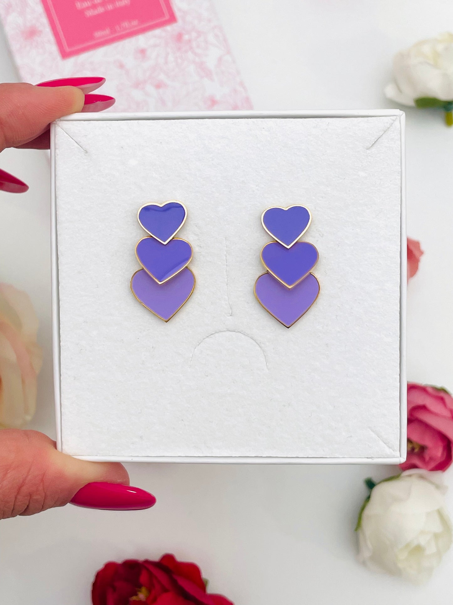 THREE HEARTS EARRINGS