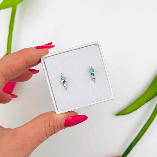 ORECCHINI HOOPS OPALINI