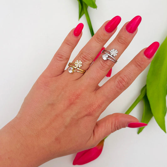 ANELLO CUORE FIORE