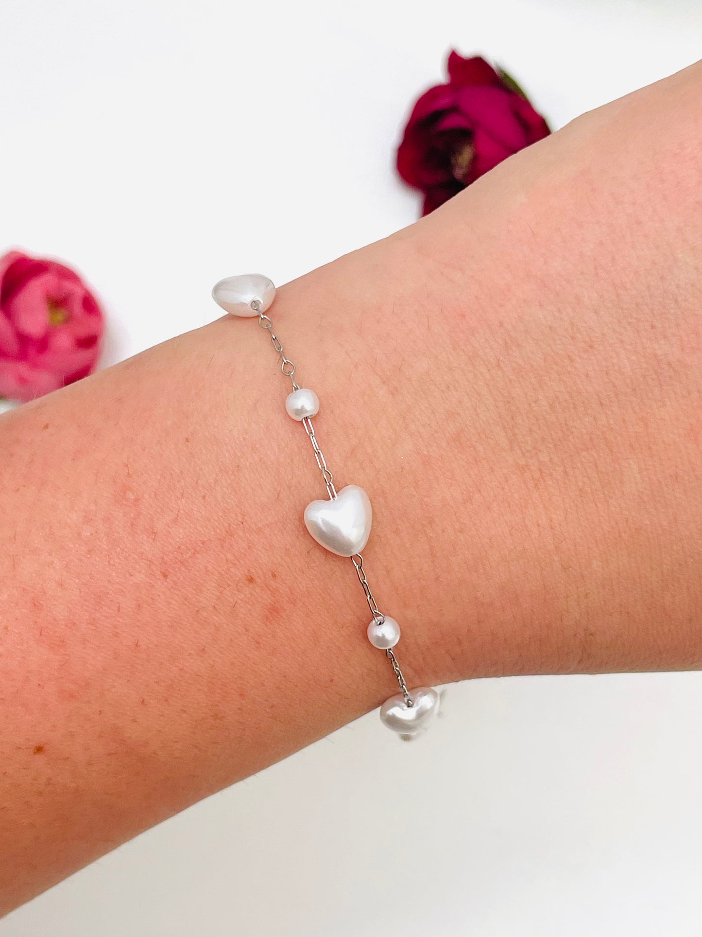 PEARL HEARTS BRACELET