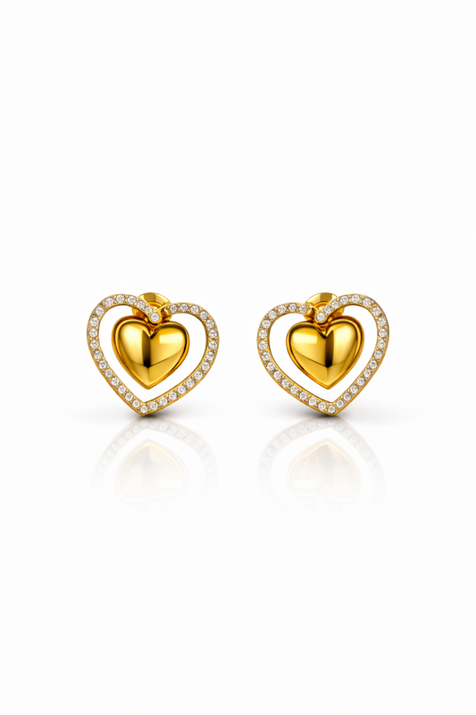 ORECCHINI CUORE DOPPIO