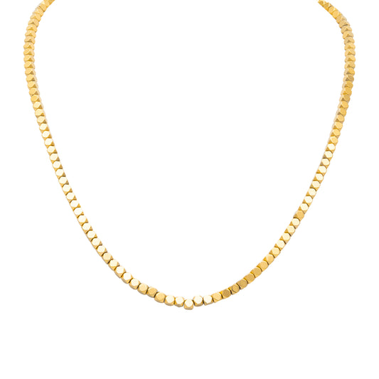 COLLANA TRECCIA CUBETTI