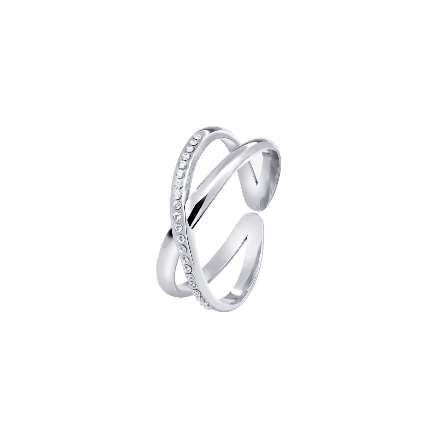 ANELLO INTRECCIO ZIRCONI