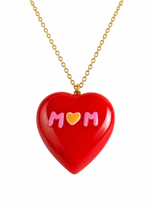 COLLANA CUORE ROSSO MUM