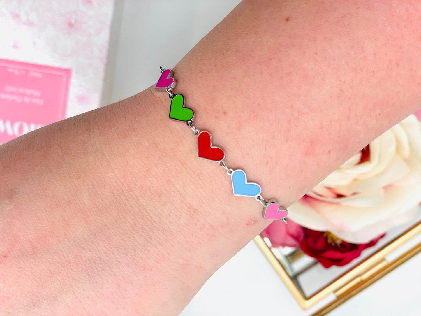 RAINBOW HEARTS BRACELET