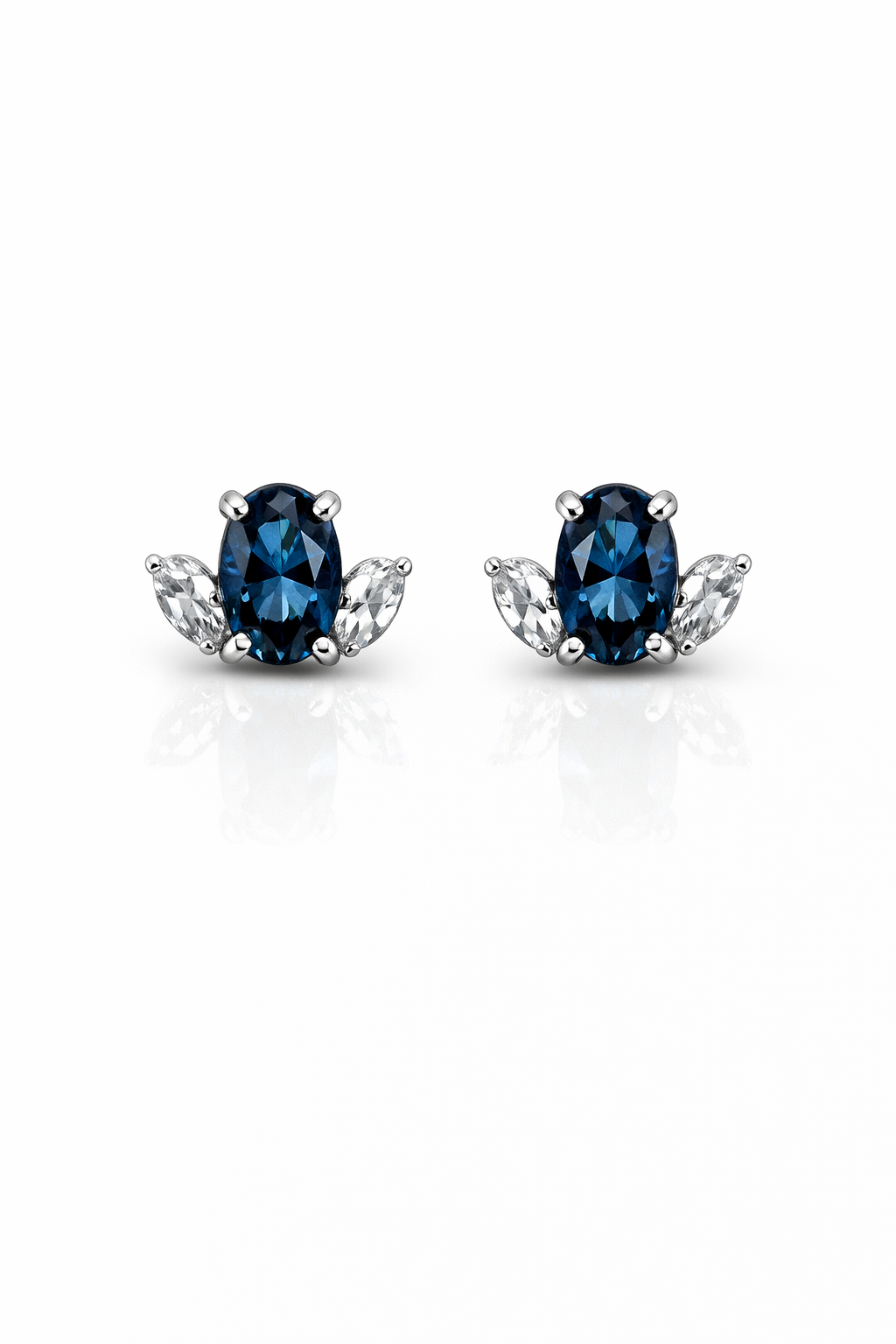 ORECCHINI TRE PIETRE BLU