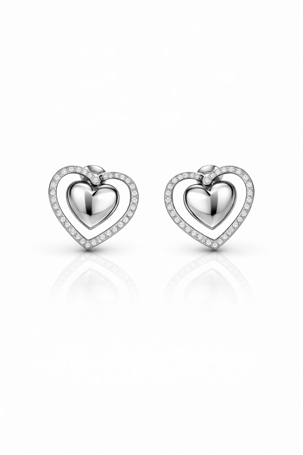 ORECCHINI CUORE DOPPIO