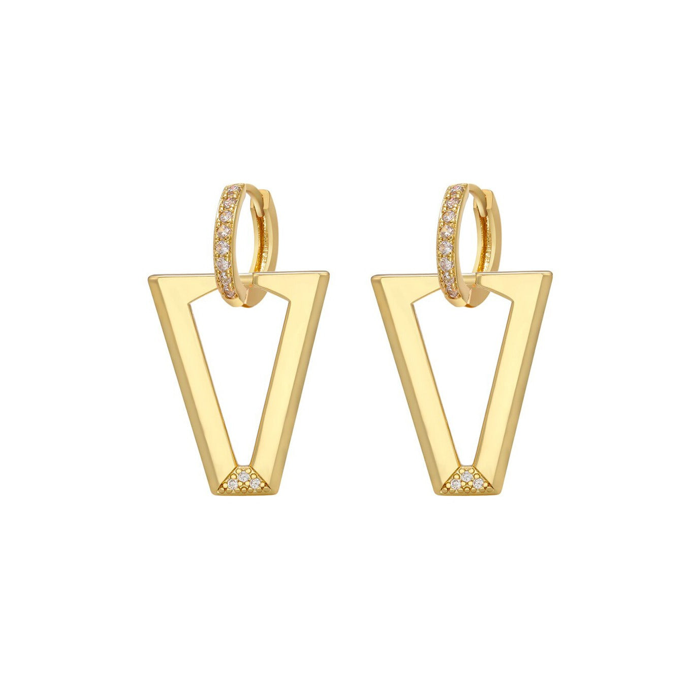 V ZIRCONIA EARRING