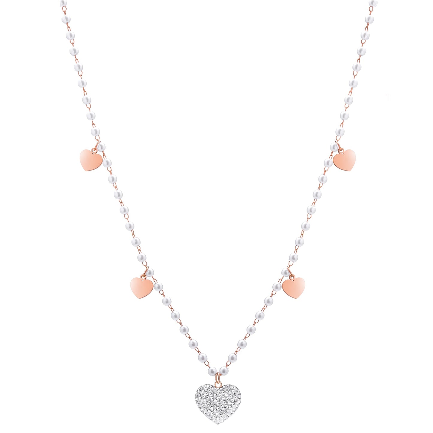 PEARL HEARTS NECKLACE