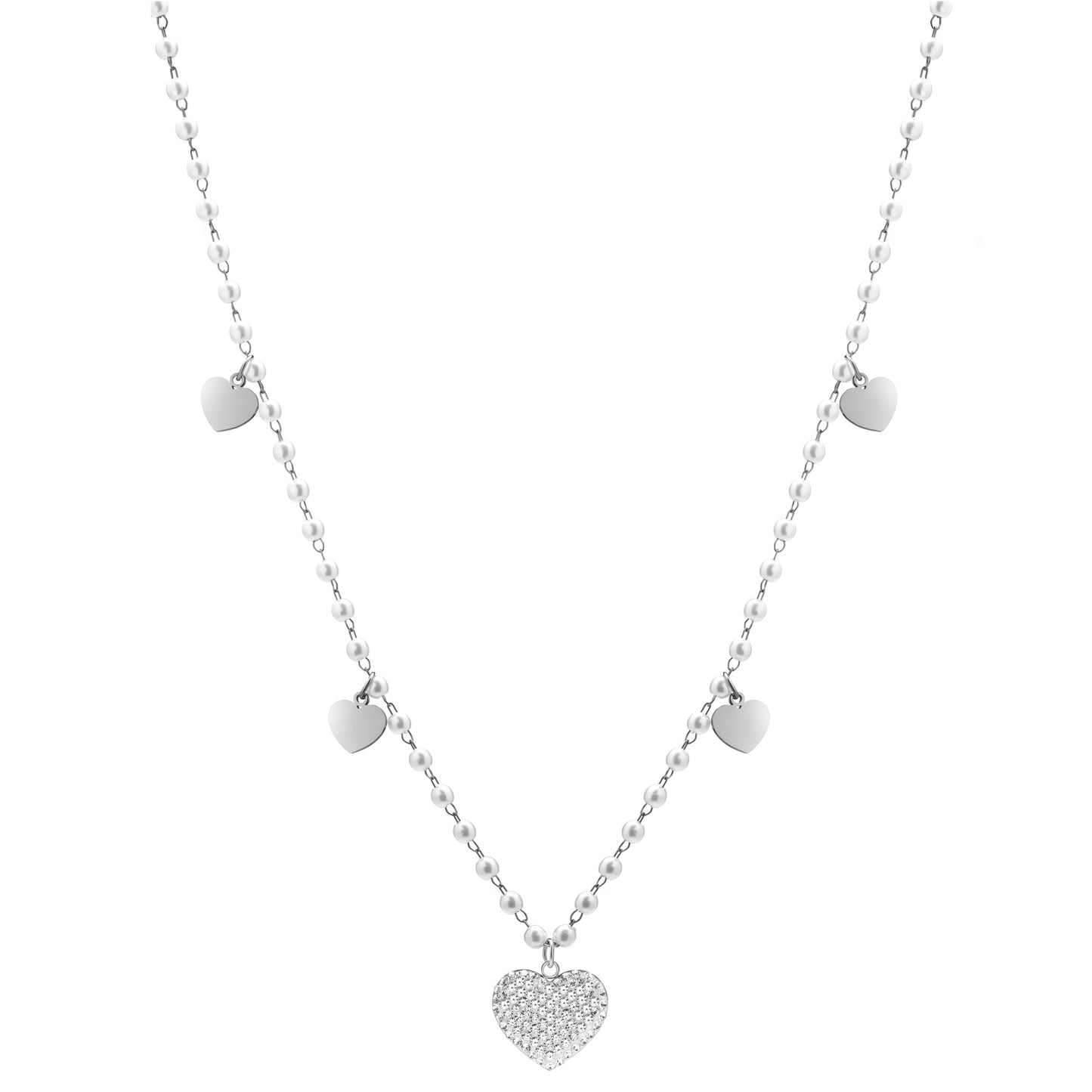 PEARL HEARTS NECKLACE