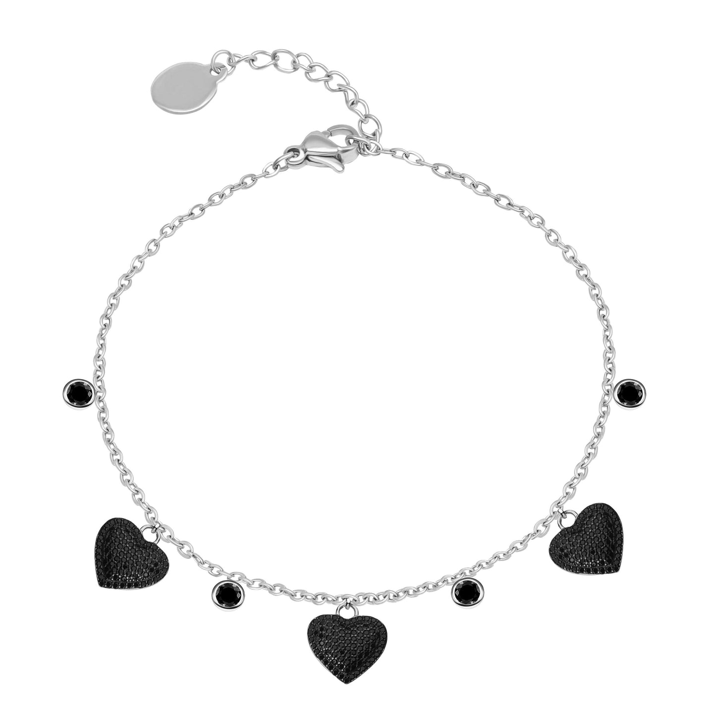 BRACCIALE BLACK HEARTS