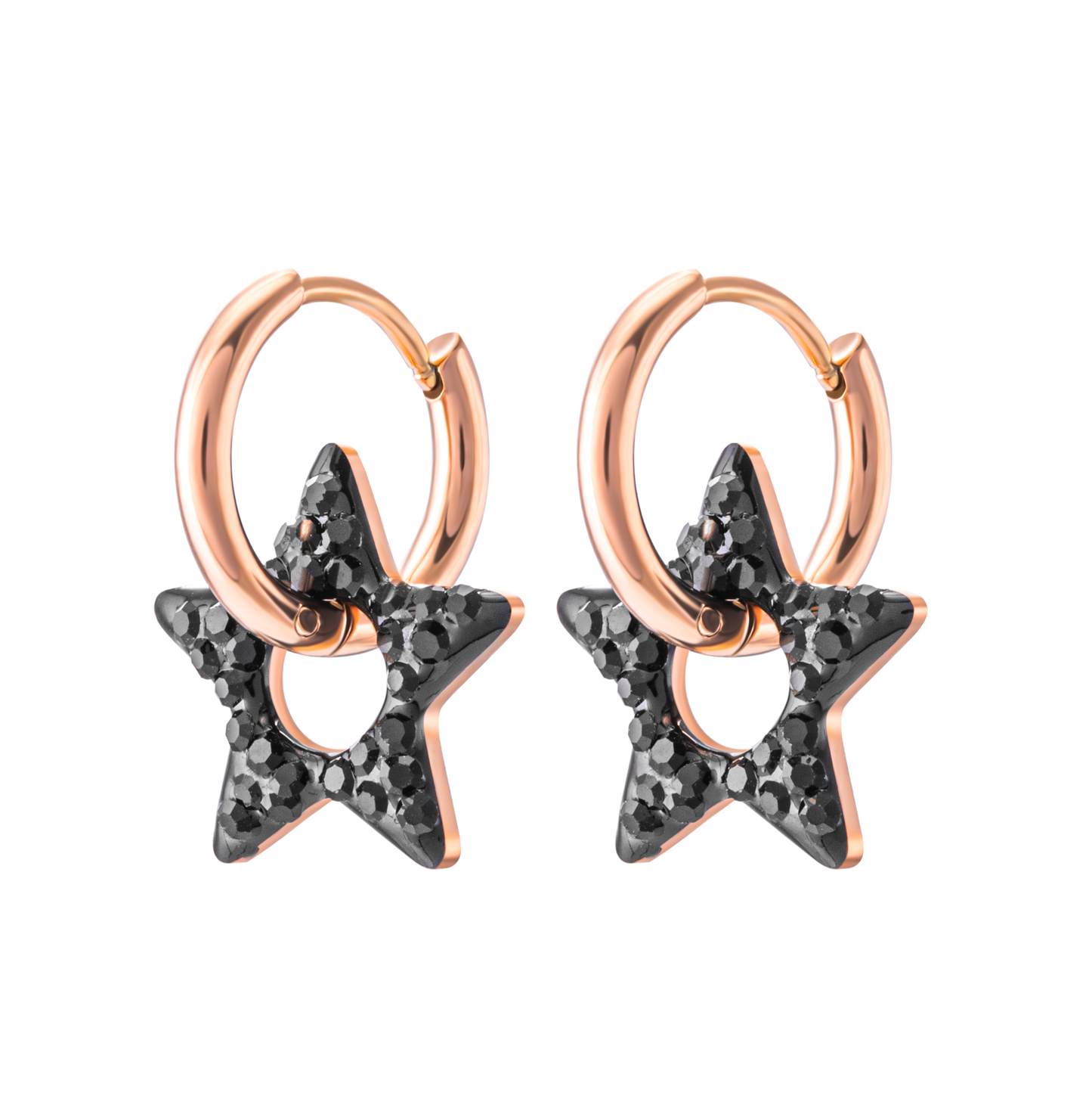 BLACK STARS EARRINGS