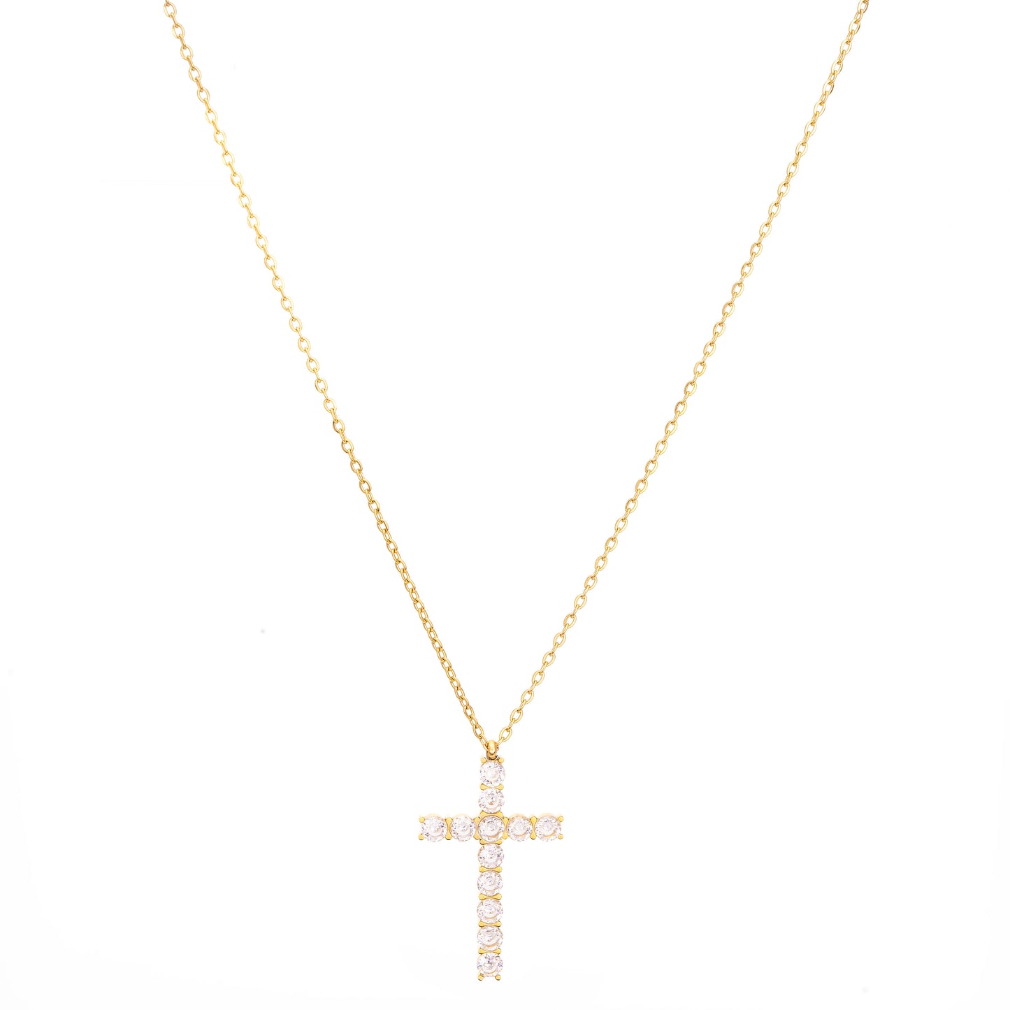 ZIRCONIA CROSS NECKLACE